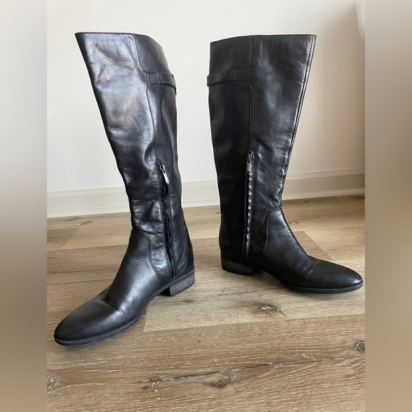 Sam Edelman Patton Black Leather Riding Knee Boot Size 9 - Picture 11 of 12